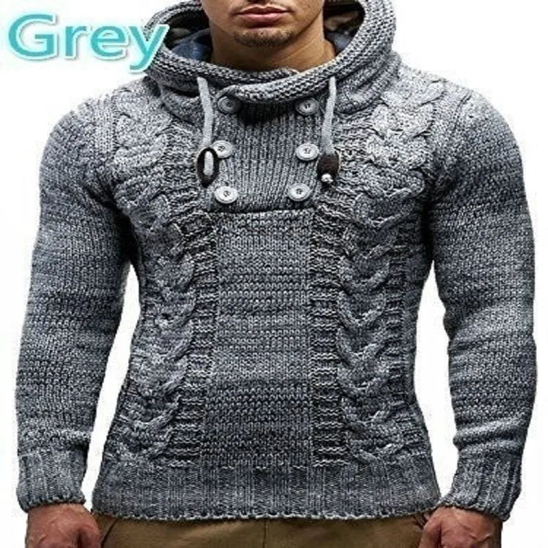 Fashion Male Knitwear Autumn Hoodies Knitted Coats Men