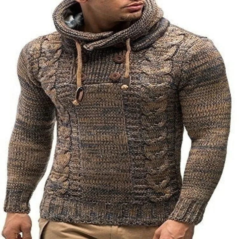 Fashion Male Knitwear Autumn Hoodies Knitted Coats Men