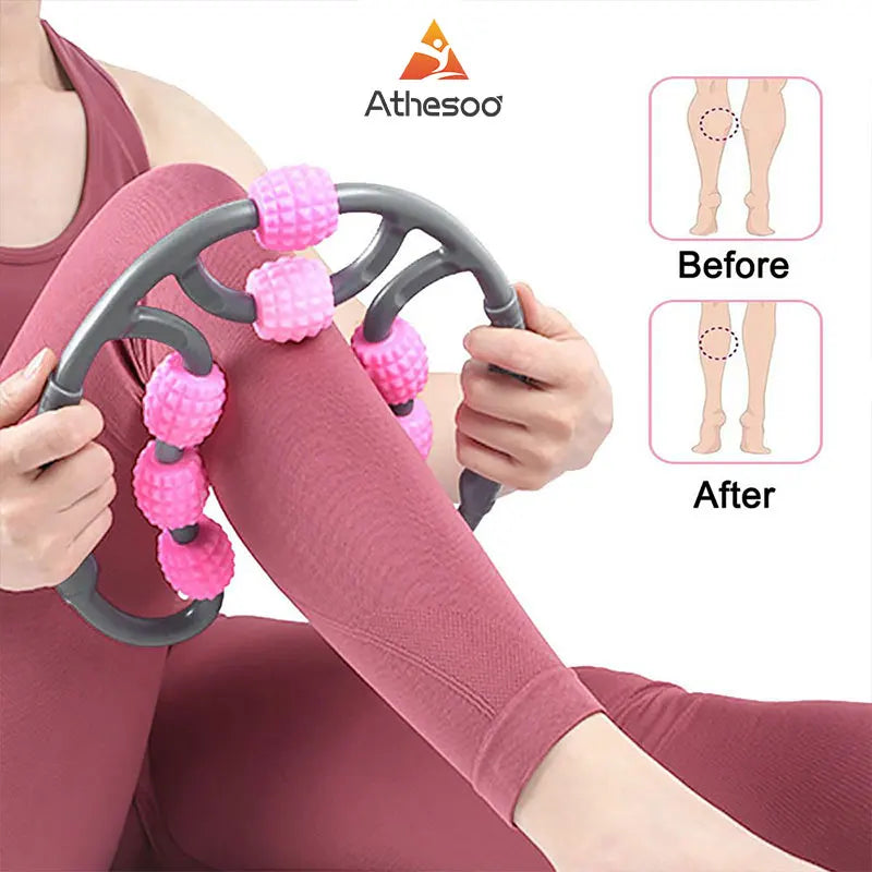 Athesoo U Shape Trigger Point Massage Roller for Skinny Arm Leg