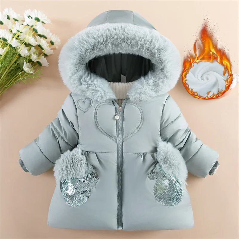 Baby Girls Padded Jackets Children Winter