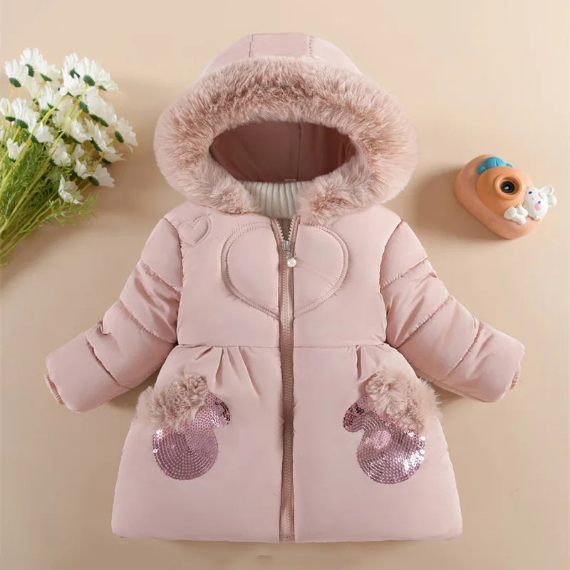 Baby Girls Padded Jackets Children Winter