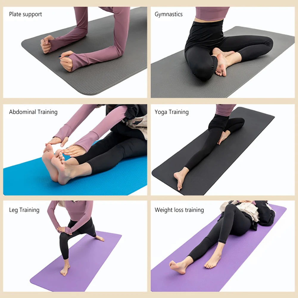 10mm Extra Thick Yoga Mat Non-slip High Density Anti-tear Fitness