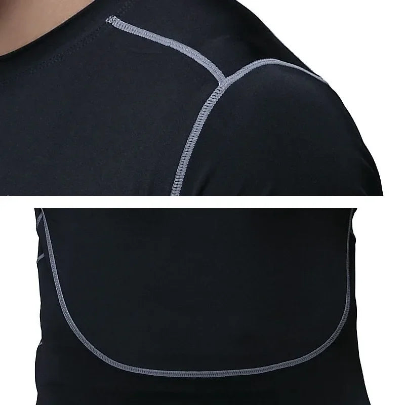 Quick-drying sports fitness wear men short sleeve