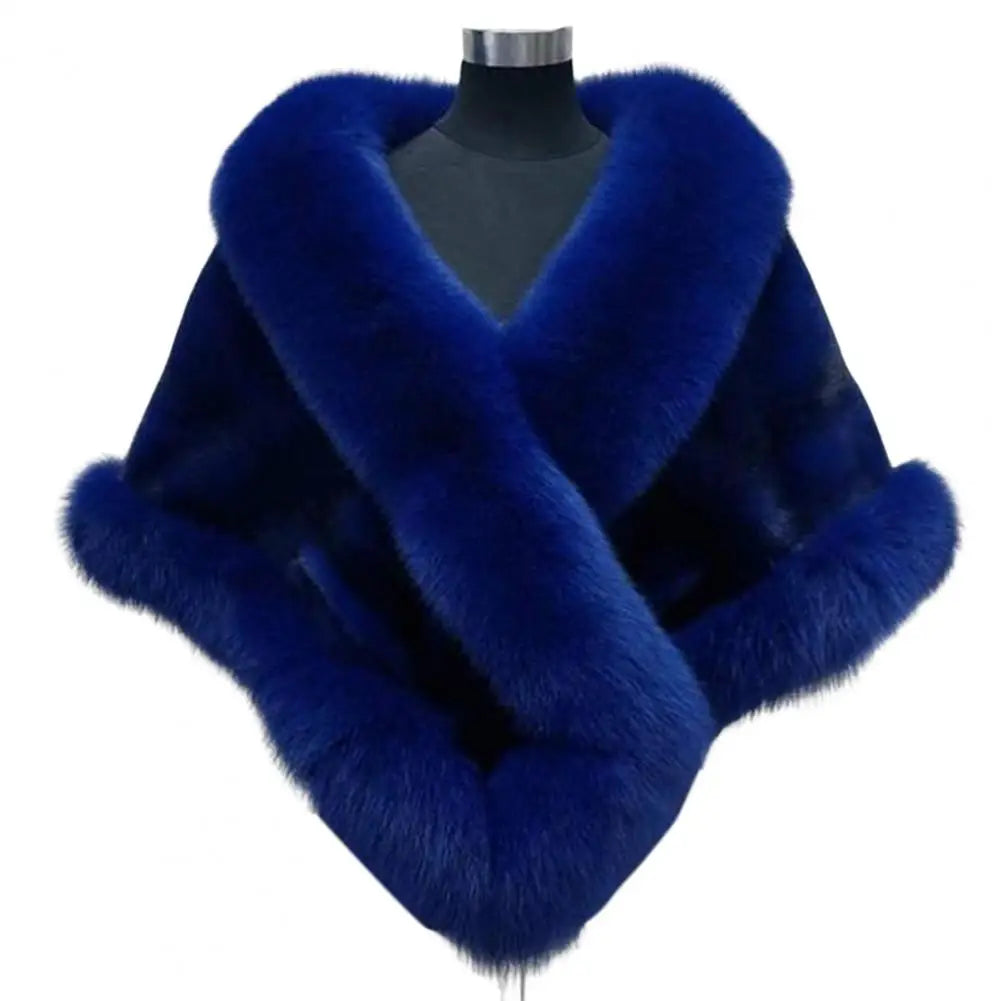 Faux Fur Shawl Faux Rabbit Collar Winter Shawls Elegant Bridal Fur Wrap