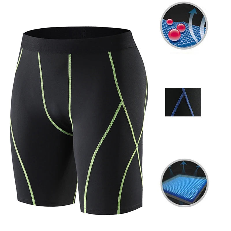 Men Sports Leggings Fitness Elastic Compression