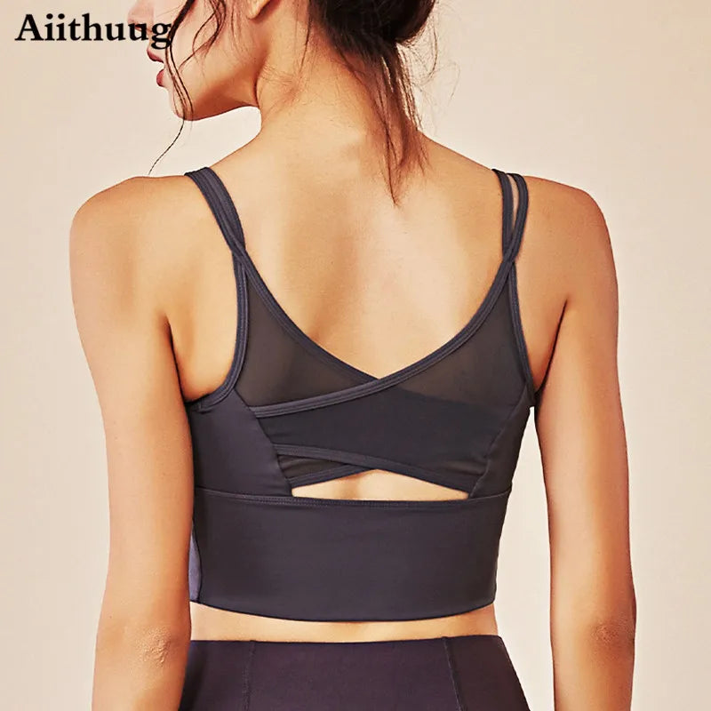 Aiithuug Yoga Bras Fitness Shirts Running Tops Sports Bras