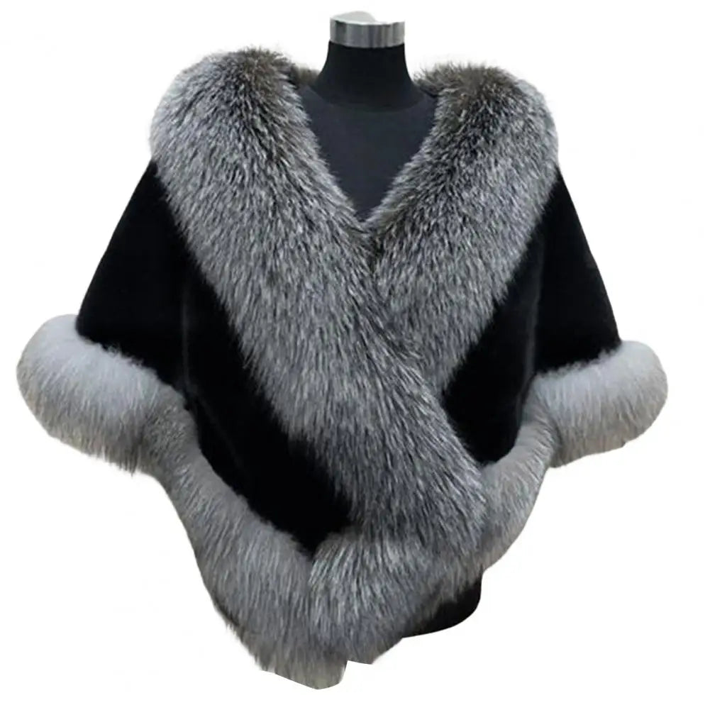 Faux Fur Shawl Faux Rabbit Collar Winter Shawls Elegant Bridal Fur Wrap