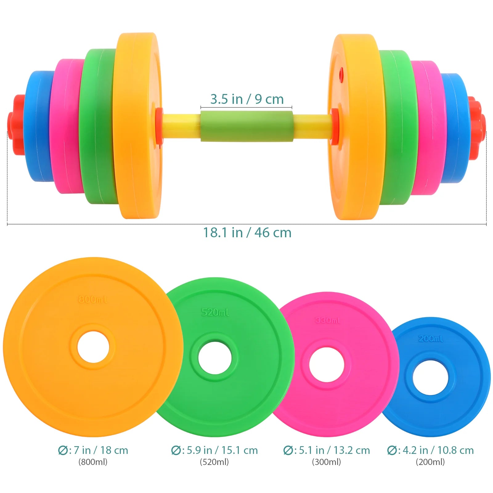 Adjustable Heavy Dumbbells Kids Dance Tools for Toys Gym