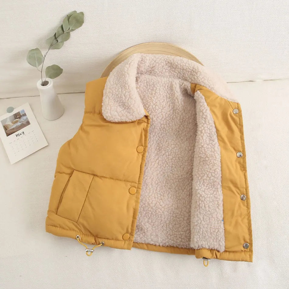 1-7 Years Baby Puffer Vest Kids Fleece Jacket Boys Girls Warm