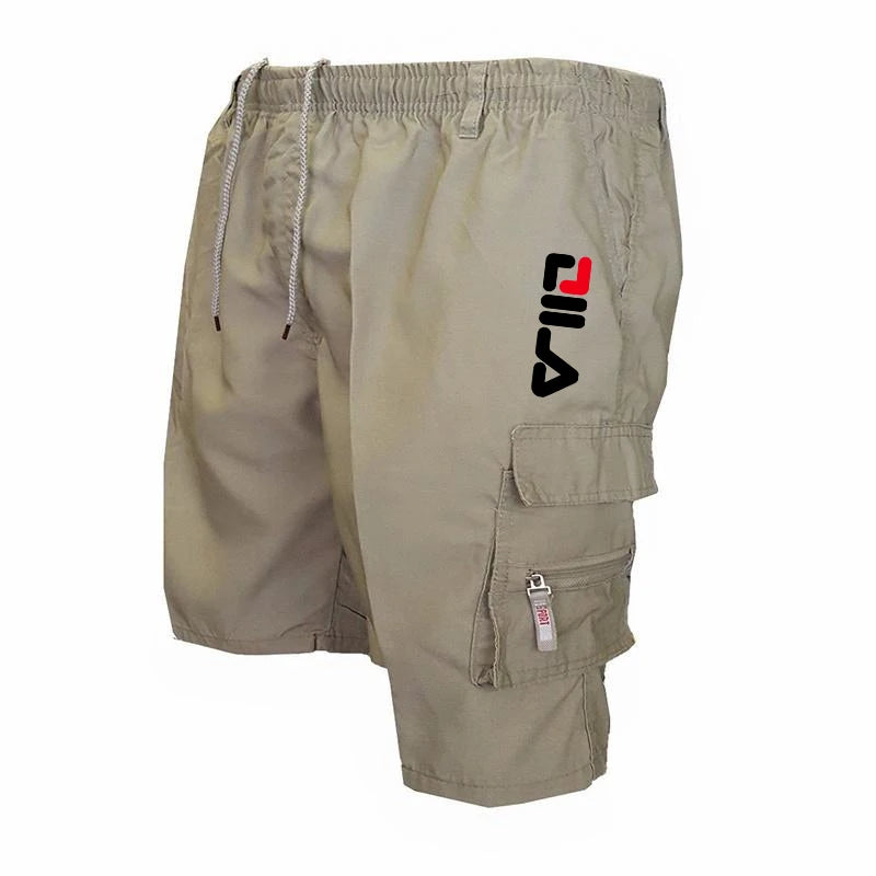 Men's Cargo Shorts Print Multiple Pockets Fashion Drawstring