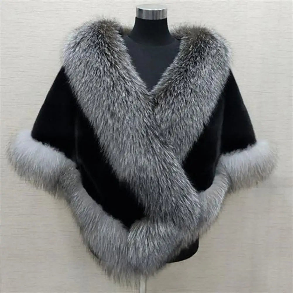 Faux Fur Shawl Faux Rabbit Collar Winter Shawls Elegant Bridal Fur Wrap