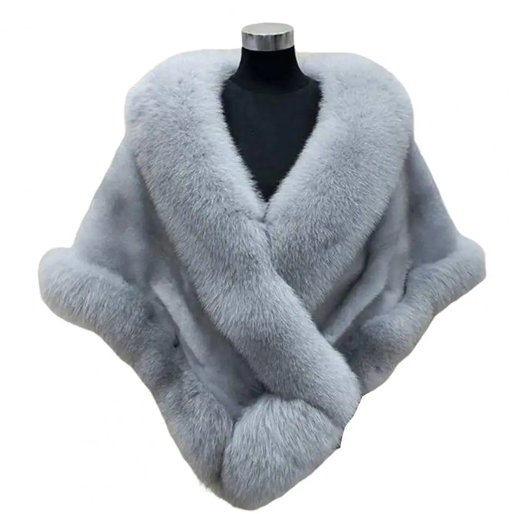 Faux Fur Shawl Faux Rabbit Collar Winter Shawls Elegant Bridal Fur Wrap