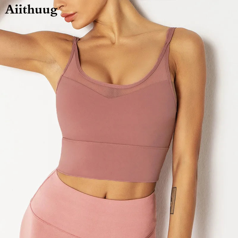 Aiithuug Yoga Bras Fitness Shirts Running Tops Sports Bras