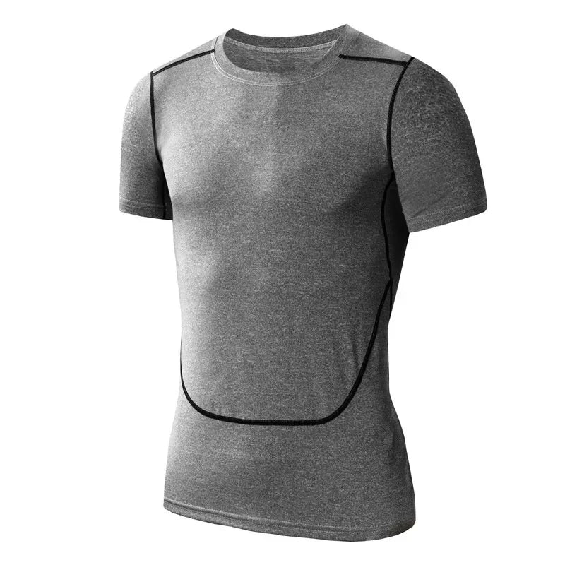 Quick-drying sports fitness wear men short sleeve