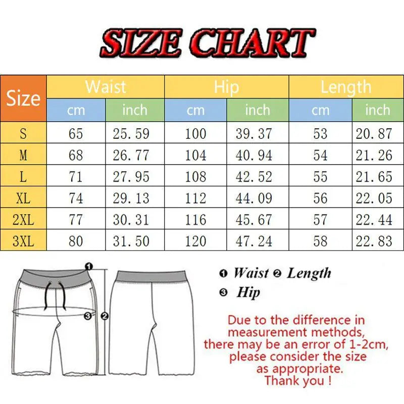 Men's Cargo Shorts Print Multiple Pockets Fashion Drawstring