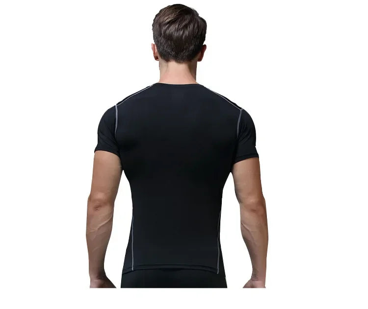 Quick-drying sports fitness wear men short sleeve